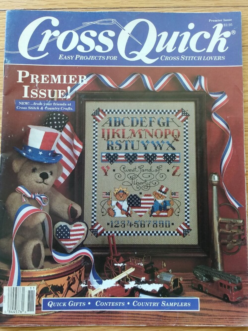 Vintage Cross Stitch Patterns Magazine Americana Sampler Kitchen Geese Apple Pie